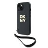DKNY DKHCP14SPBSWSK iPhone 14 / 15 / 136.1 czarny/black hardcase Wrist Strap Stock Logo
